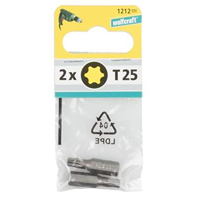 Wolfcraft Solid-bits | TORX® T25 | 1 stuk - 1212000 Wolfcraft Solid-bits | TORX® T25 | 1 stuk - 1212000