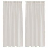 Voile Gordijn met gordijnen 2 pcs Crème 175 x 140 cm Polyester - thumbnail