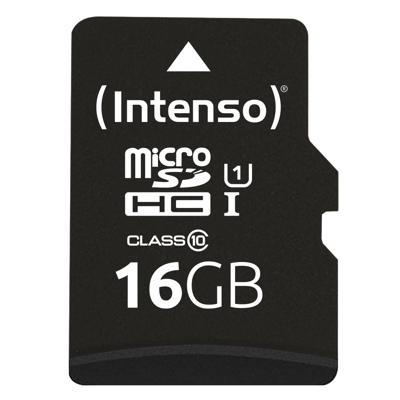 Intenso Premium microSDHC-kaart 16 GB Class 10, UHS-I Incl. SD-adapter