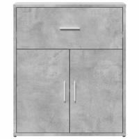 Dressoir 60x31x70 cm bewerkt hout betongrijs - thumbnail