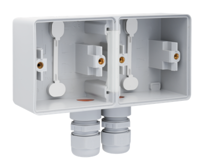 Niko Hydro horizontale onderbak 2-voudig met 1x twee wartels grijs Niko Hydro horizontale onderbak 2-voudig met 1x twee wartels grijs