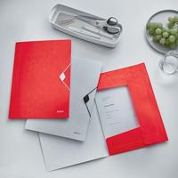 Leitz WOW elastomap met 3 kleppen, uit PP, ft A4, rood - thumbnail