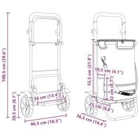VidaXL Winkel trolley blauw 36,5 x 46,5 x 100,5 cm oxford stof - thumbnail