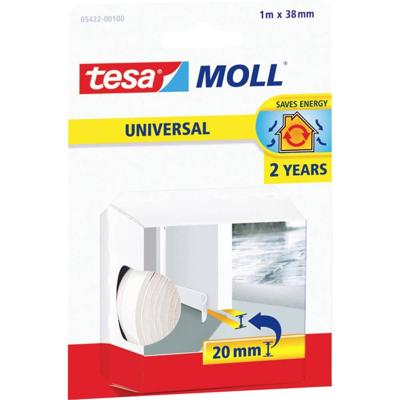Tochtstrips tesamoll® Universal zelfklevende tbv deur 1mx38mm bruin
