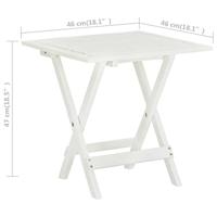 VidaXL Bistrotafel 46x46x47 cm massief acaciahout wit - thumbnail
