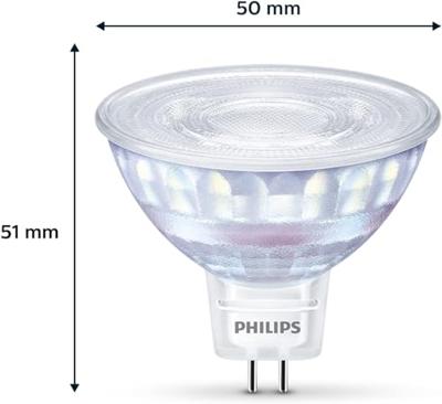 Philips led 50w gu5.3 ww 12v 36d wgd srt4 verlichting