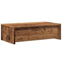 Monitorstandaard met lades 50x27x15 cm bewerkt hout oud hout - thumbnail