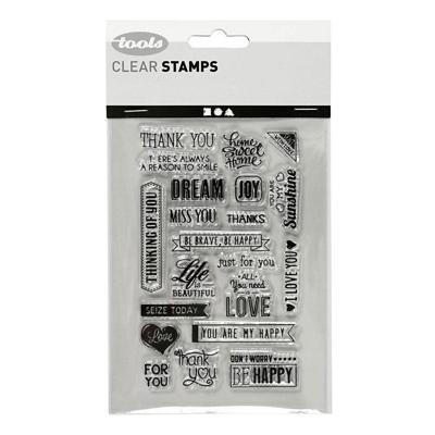 Creativ Company Silicone stempels engelse tekst. 1 vel