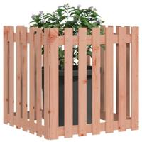 Plantenbak met hekontwerp 70x70x70 cm massief douglashout - thumbnail