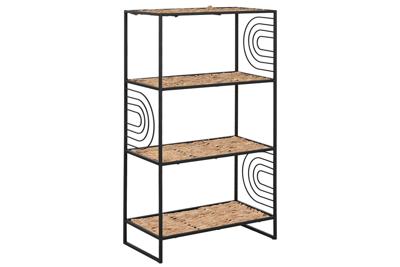 Planken Home ESPRIT Zwart Metaal Vezel 50 x 25 x 88 cm