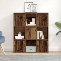 Boekenkast 89x24x101,5 cm bewerkt hout oud houtkleurig - thumbnail