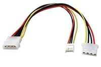 ROLINE Y-kabel 4 pol. HDD / 4 pol. HDD + 4 pol. FDD, 0,3 m - thumbnail