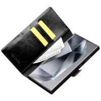 Qialino - Samsung Galaxy S24 Ultra - Leren bookcase hoes - Zwart - thumbnail