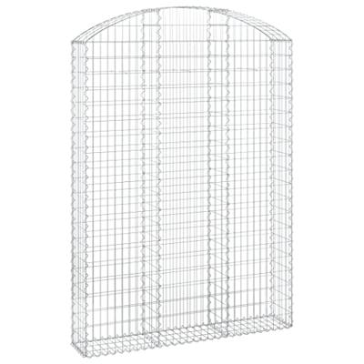 VidaXL Schanskorf gewelfd 150x30x200/220 cm gegalvaniseerd ijzer VidaXL Schanskorf gewelfd 150x30x200/220 cm gegalvaniseerd ijzer