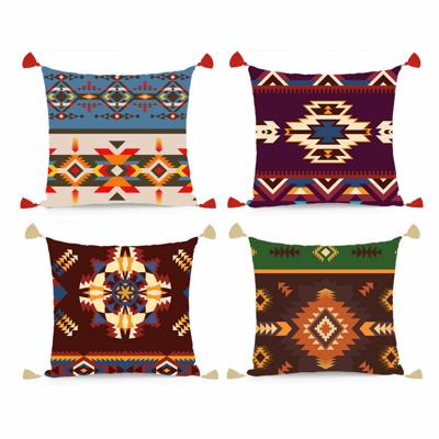 Kussen DKD Home Decor Polyester Multicolour Ikat (45 x 10 x 45 cm) (4 Stuks) Kussen DKD Home Decor Polyester Multicolour Ikat (45 x 10 x 45 cm) (4 Stuks)