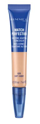 Rimmel Match Perfection Skin Tone Adapting Concealer - 020 Soft Ivory Rimmel Match Perfection Skin Tone Adapting Concealer - 020 Soft Ivory