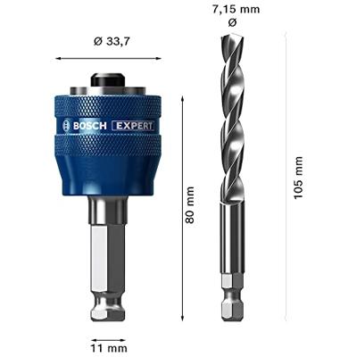 Bosch Professional EXPERT Power Change Plus gatzaaghouder met centreerboor - 2608900527