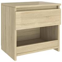VidaXL Nachtkastje 40x30x39 cm bewerkt hout sonoma eikenkleurig - thumbnail