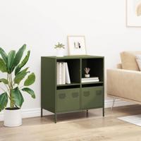 Dressoir 68x39x73,5 cm koudgewalst staal olijfgroen - thumbnail