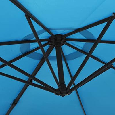 VidaXL Wandparasol met leds 290 cm zeeblauw