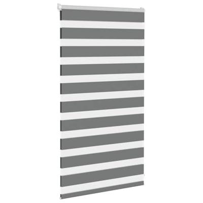 VidaXL Zebra rolgordijn 75x100 cm stofbreedte 70,9 cm donkergrijs VidaXL Zebra rolgordijn 75x100 cm stofbreedte 70,9 cm donkergrijs