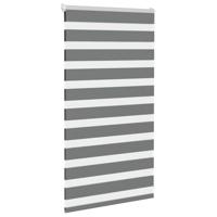 VidaXL Zebra rolgordijn 75x100 cm stofbreedte 70,9 cm donkergrijs - thumbnail