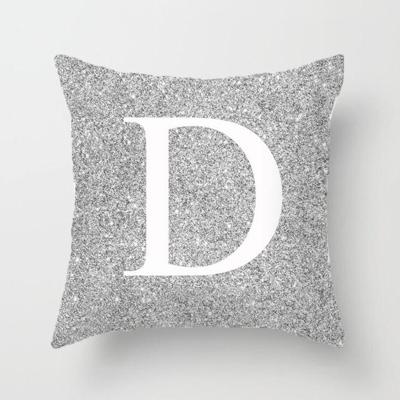 Letters kussensloop 45 * 45cm katoen linnen gooien kussensloop decoratieve kussenslopen (D)