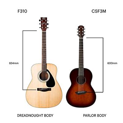 Yamaha CSF3M Tobacco Brown Sunburst elektrisch-akoestische westerngitaar met gigbag - thumbnail