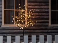 Led lichtboom met kersenbloesem - 180 verlichte bloesems met warm-wit licht - thumbnail