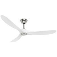 CasaFan ECO GENUINO 152 BN-MW Plafondventilator 16.6 W (Ø x h) 1520 mm x 285 mm Chroom Met afstandsbediening, Met wintermodus - thumbnail