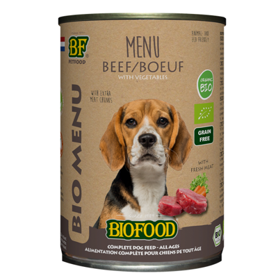 BF Petfood Biofood Organic Sensitive Kalkoen Bio Menu natvoer hond (blik 400 gram) 24 x 400 g BF Petfood Biofood Organic Sensitive Kalkoen Bio Menu natvoer hond (blik 400 gram) 24 x 400 g