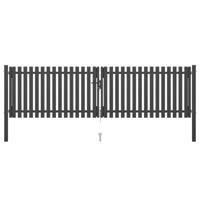 Tuinhekpoort staal 400x75 cm antraciet - thumbnail