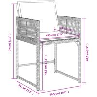9-delige Tuinset met kussens poly rattan beige - thumbnail