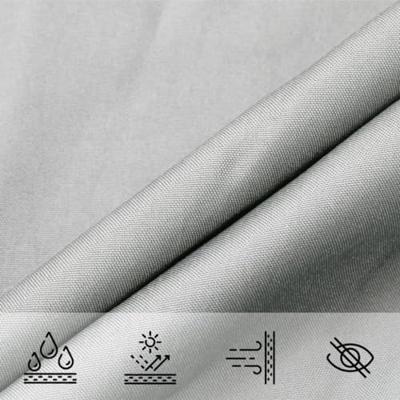 VidaXL Zonnezeil 4x5x6,4 m 100% polyester oxford lichtgrijs