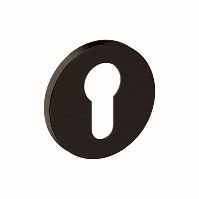 Hardbrass Cilinderrozet Shuffle rond dun 4mm - zwart Hardbrass Cilinderrozet Shuffle rond dun 4mm - zwart