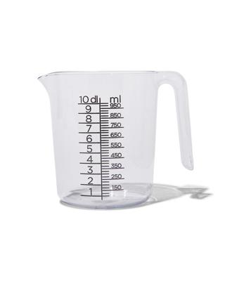 HEMA Maatbeker 1L kunststof transparant (transparant)