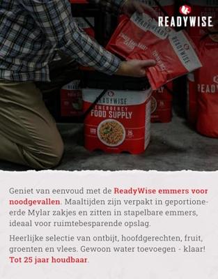 Readywise Readywise 120 porties gevriesdroogde vegetarische ontbijt maaltijden