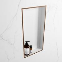 MONDIAZ EASY Nis 59,5x29,5cm in solid surface kleur Rust | Talc. 1 vak geschikt voor in- of opbouw - thumbnail