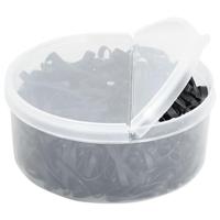 VidaXL Haarelastiekjes paard 500 st silicone zwart - thumbnail