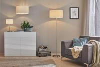 Paulmann Tessa 70922 Staande lamp LED E27 60 W Crème, RVS (geborsteld) - thumbnail