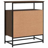 Dressoir 69x35x80 cm bewerkt hout bruin eikenkleur - thumbnail
