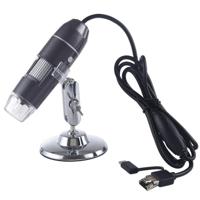 1000x Vergrootglas HD 0.3 MP beeld sensor 3 in 1 USB digitale microscoop met 8 LED & professionele standaard (zwart) - thumbnail