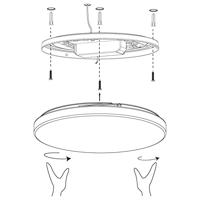 Eglo Plafonnière Zigbee Totari-Z Ø 38cm wit 900084 - thumbnail