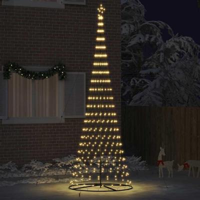 LED Kerstboom met 450 LED Warmwit 138.5 x 138.5 x 399 cm Metaal