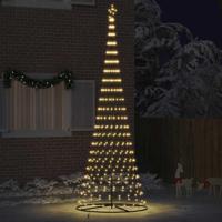 LED Kerstboom met 450 LED Warmwit 138.5 x 138.5 x 399 cm Metaal - thumbnail