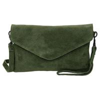Charm Suède Envelop Clutch / Avondtasje Olijf Groen - thumbnail