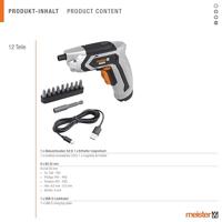 Accuschroevendraaier - MEISTER - MAS36 - 3,6V Li-ion 2,0 Ah accu - 5 Nm koppel - 220 tpm - LED - thumbnail