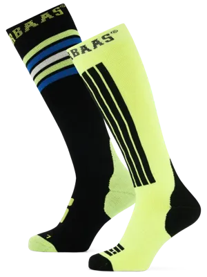 Poederbaas Striped Ski Sokken 2-pack