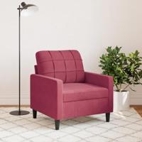 Fauteuil 60 cm fluweel wijnrood - thumbnail