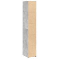 Hoge kast 30x41x185 cm bewerkt hout betongrijs - thumbnail